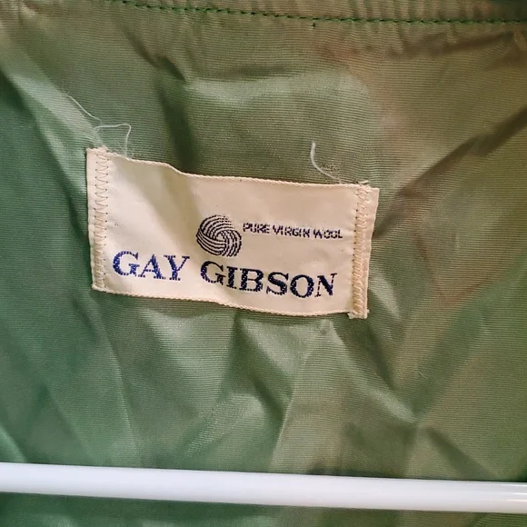 Vintage 60s Gay Gibson 100% Virgin Wool Mod Collar Dress - Picture 14 of 16